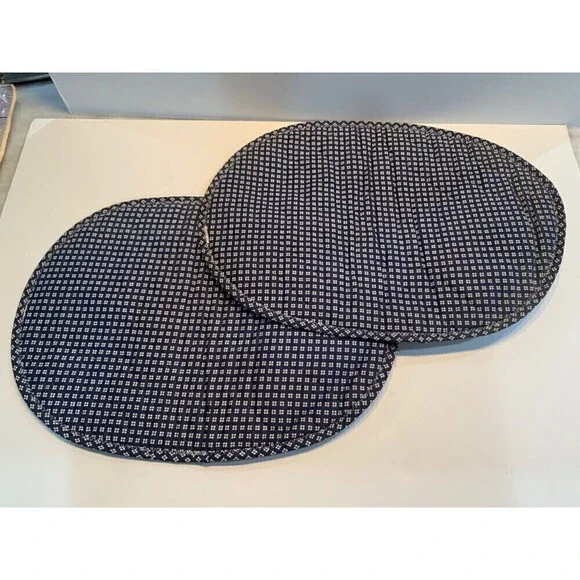 Cottage Core Fabric Placemat Set of 4 Strawberry Applique Pocket Fiber Filled - Picture 6 of 10